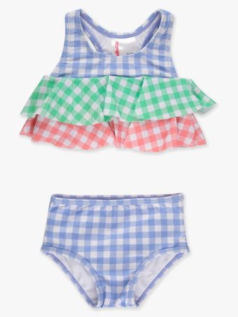 Sweet Gingham Color Block Bikini