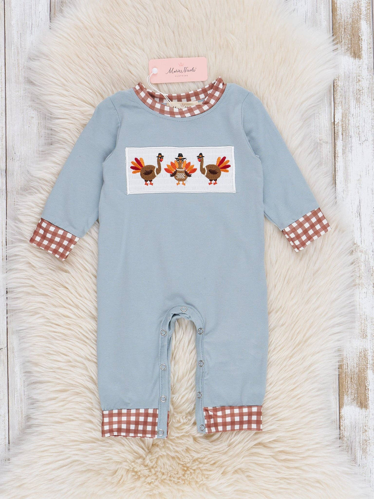 Smocked Turkeys Romper