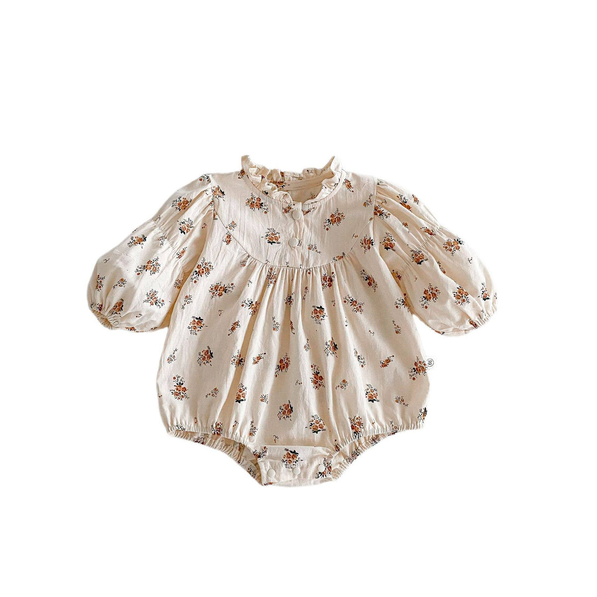 Baby Girl Floral Button Romper