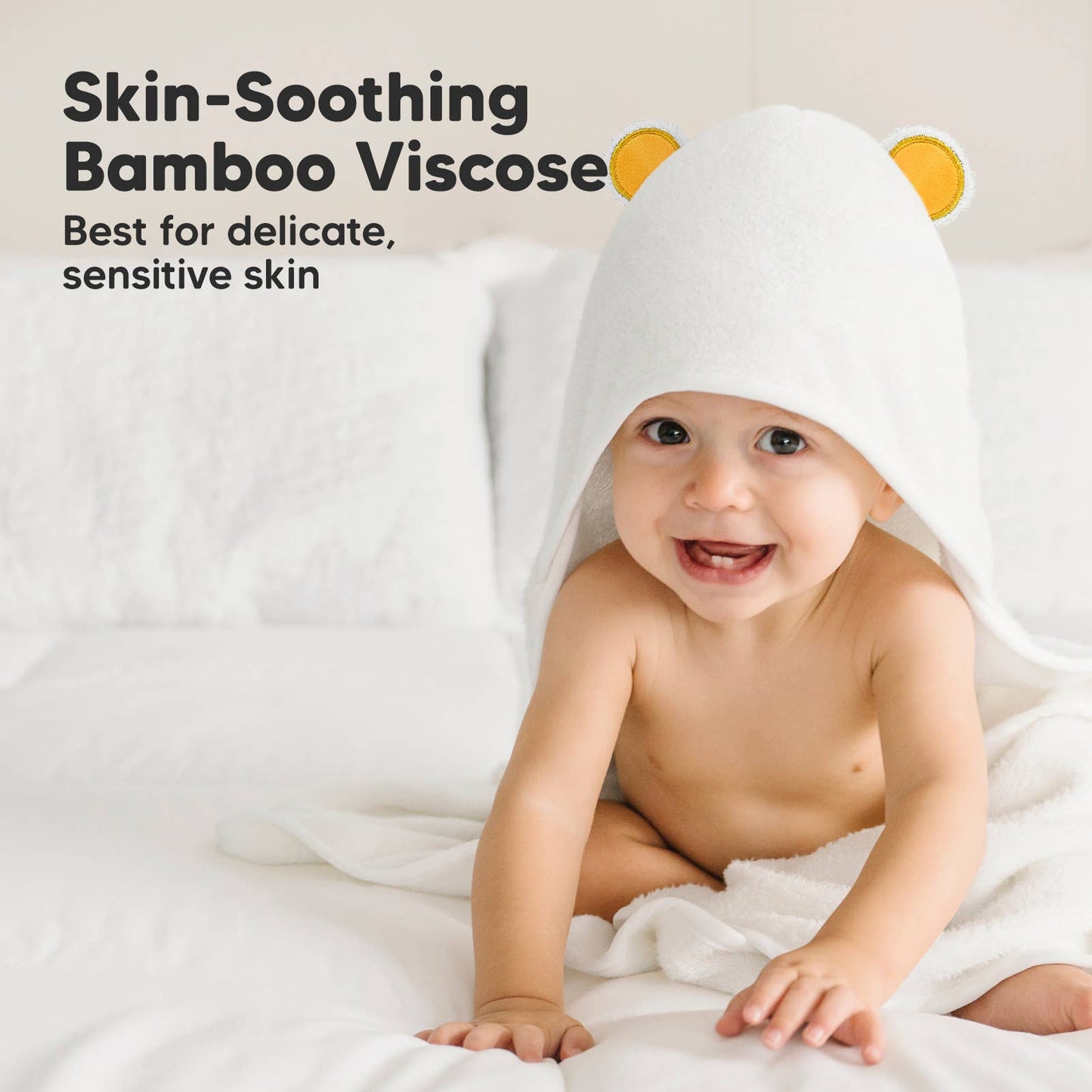KeaBabies Cuddle Baby Hooded Towel