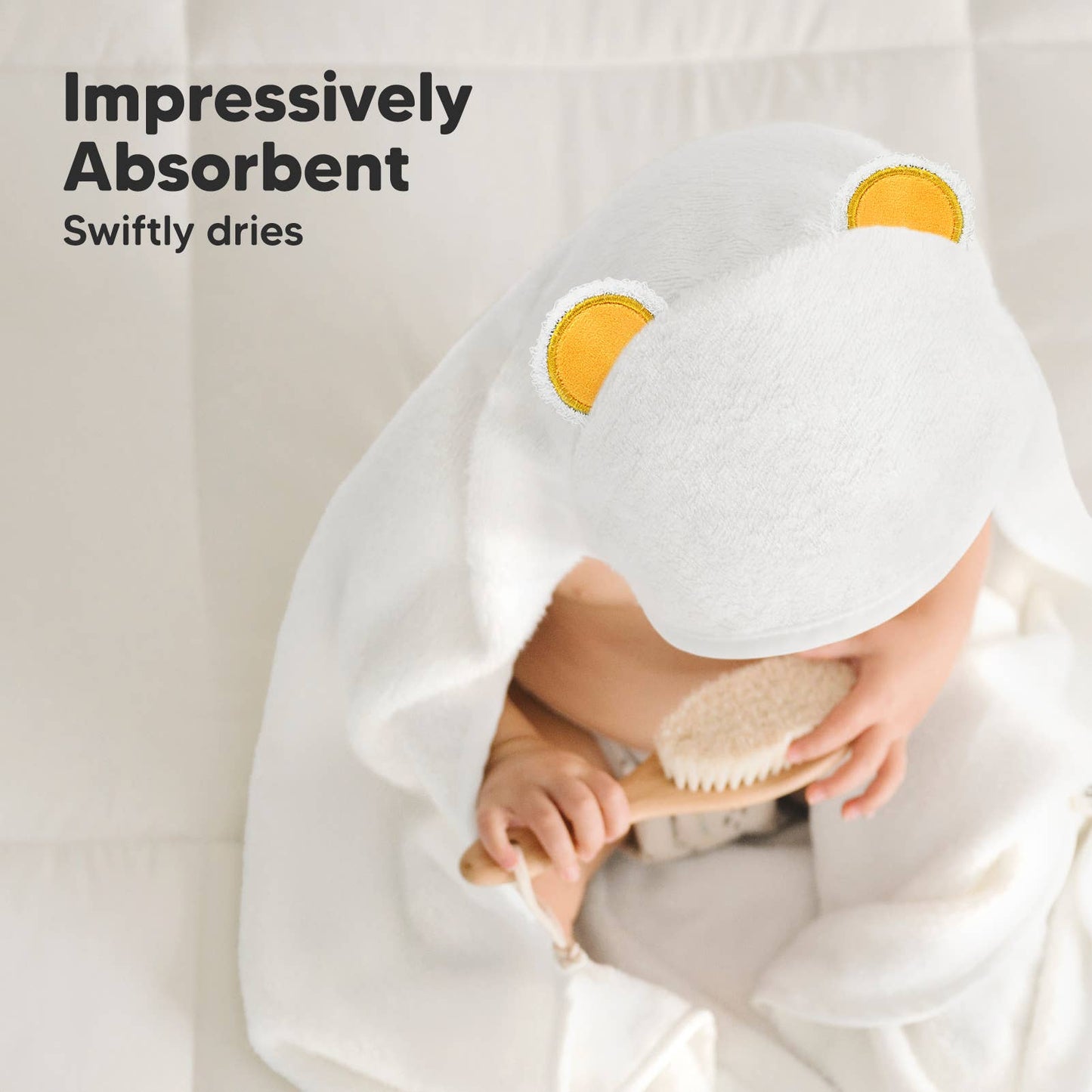 KeaBabies Cuddle Baby Hooded Towel