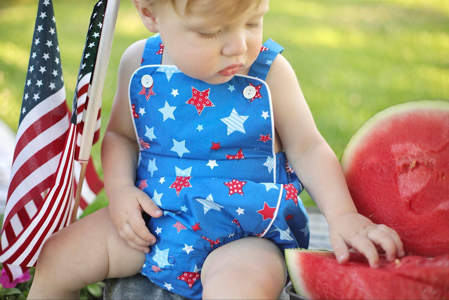 Make a Wish Boys' Star Print Sunsuit