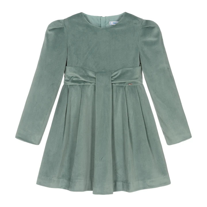 green velvet bow dress Green velvet bow dress