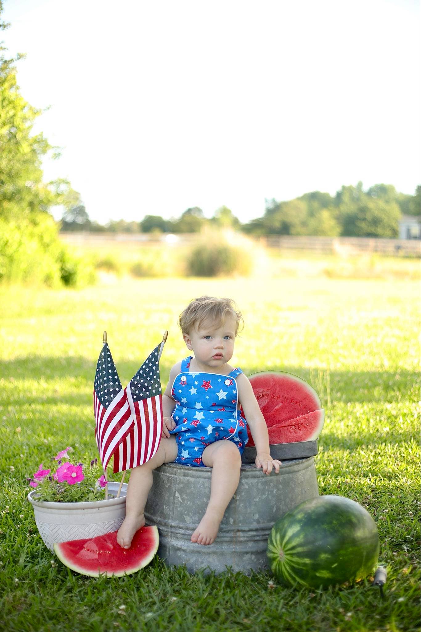 Make a Wish Boys' Star Print Sunsuit