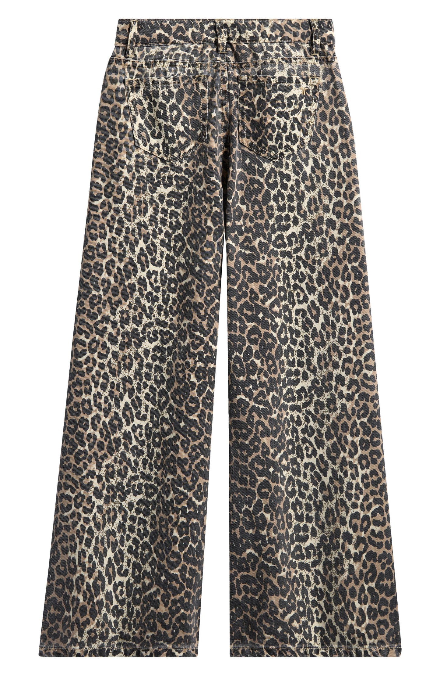 Leopard Print Wide Leg Jeans