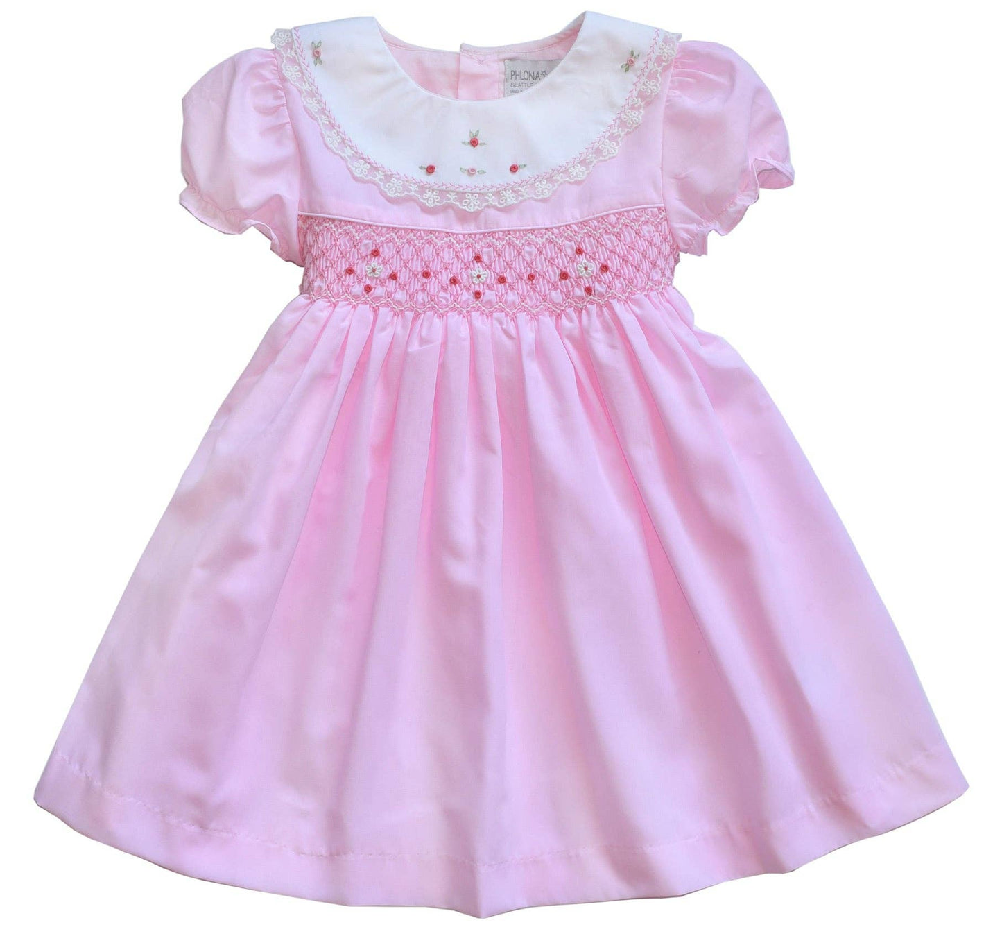 Pink Hand Smocked Girls Liberty Dress
