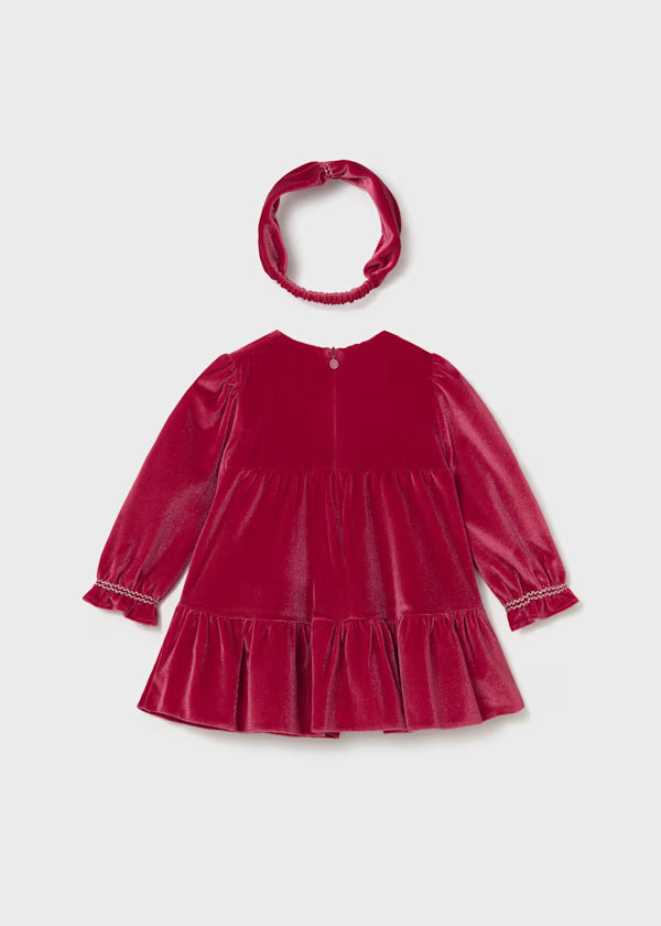 Baby Velvet Dress with Headband