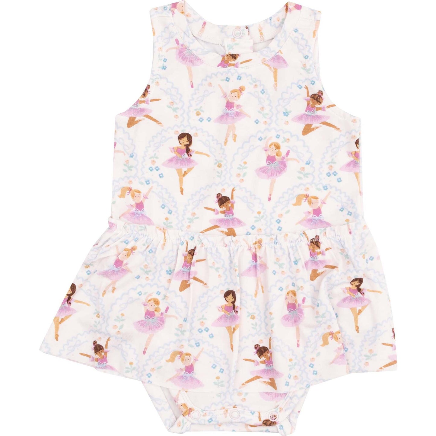Bow Ballerinas Bodysuit W/ Skirt