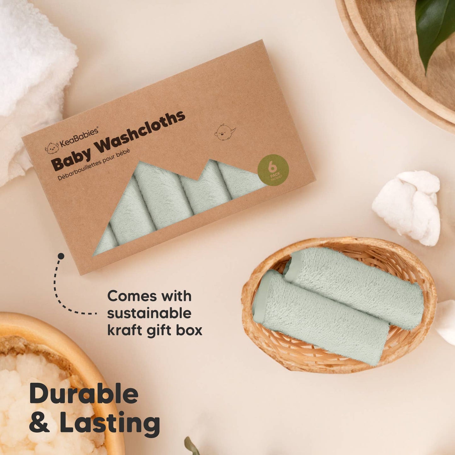 6-Pack Baby Wash Cloths