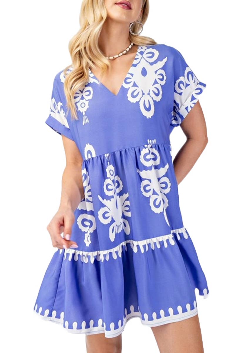 V-neck Mini Dress