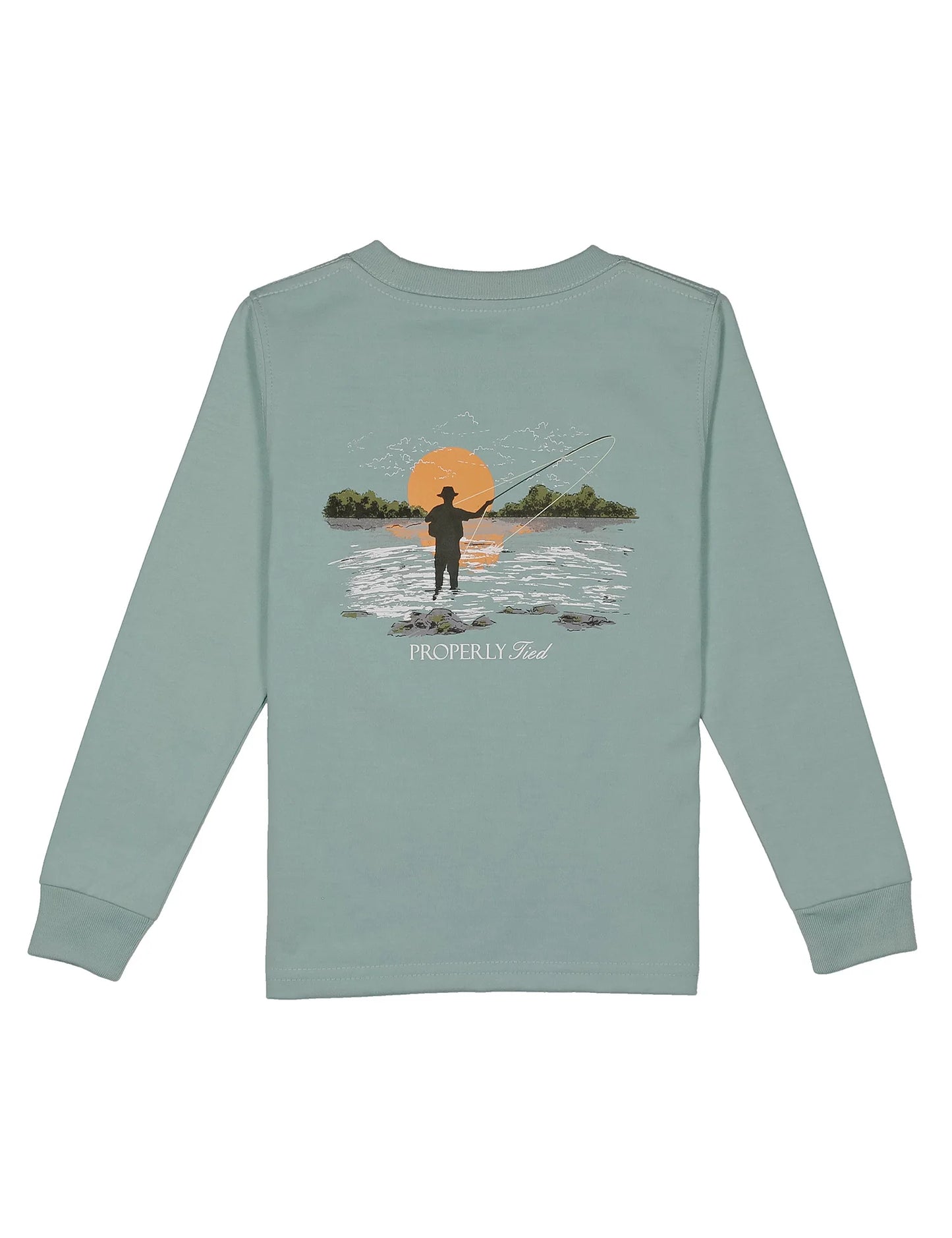 Boys Fly Fishing LS Marine Mist