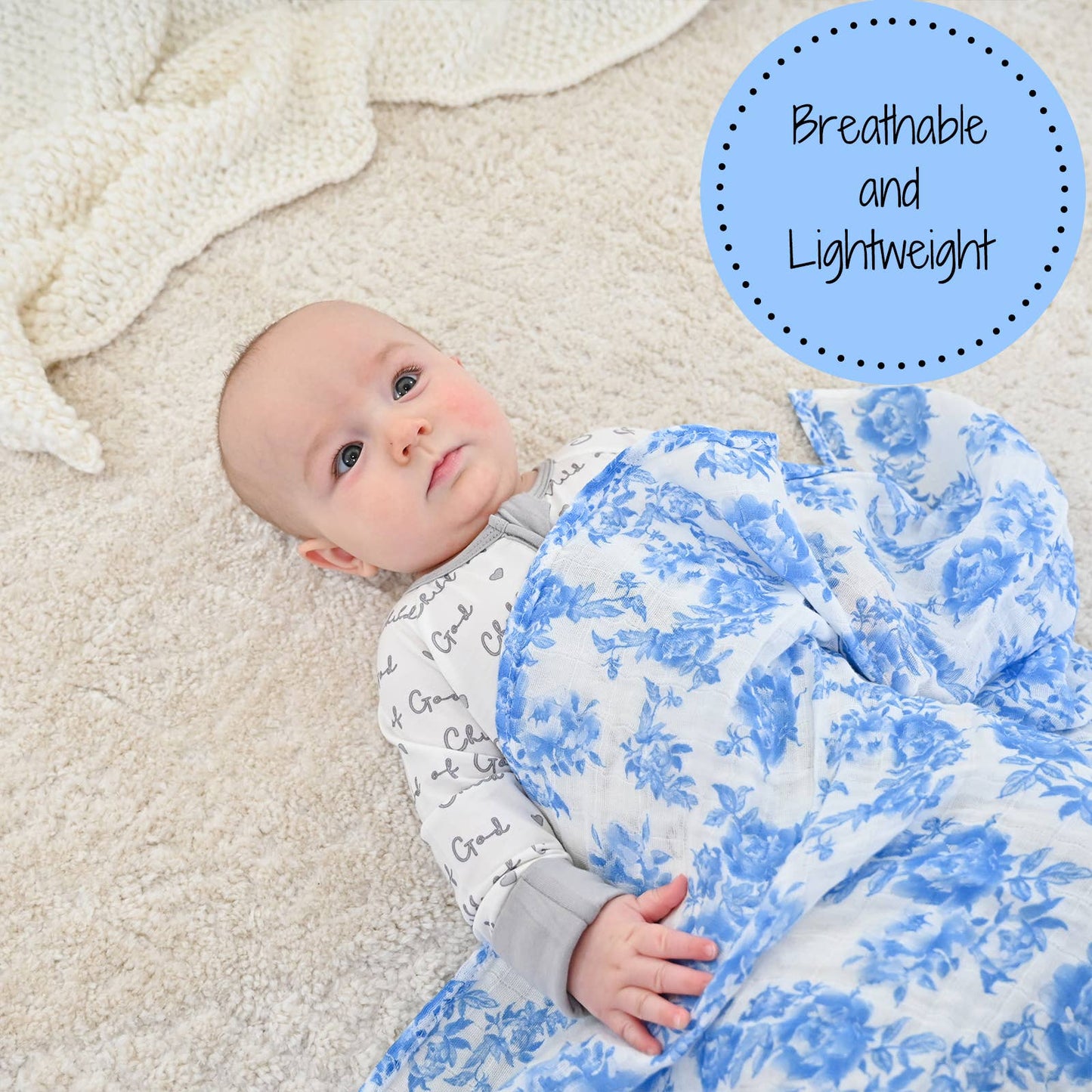 A Peony For Your Thoughts Baby Muslin Swaddle Blanket