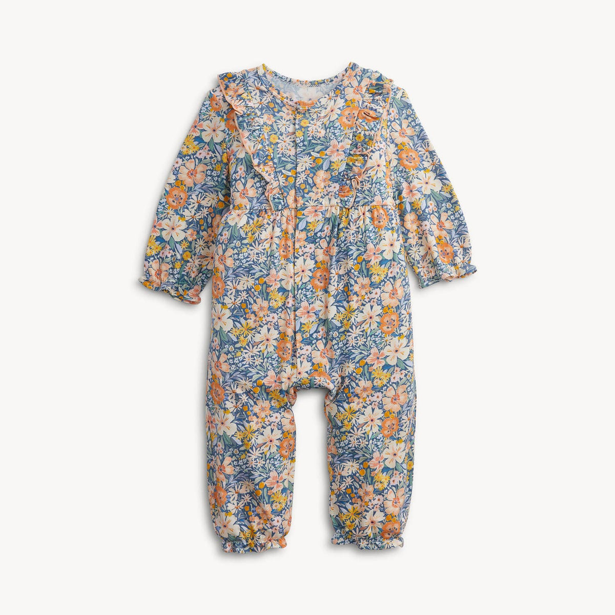 FLORA BABY GIRLS RUFFLE ROMPER