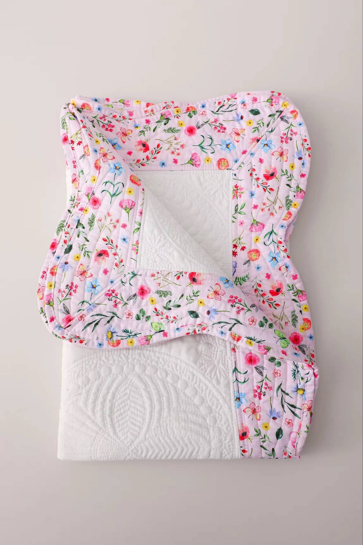 Heirloom Quilt - Baby Quilt Blanket Swaddle Monogram