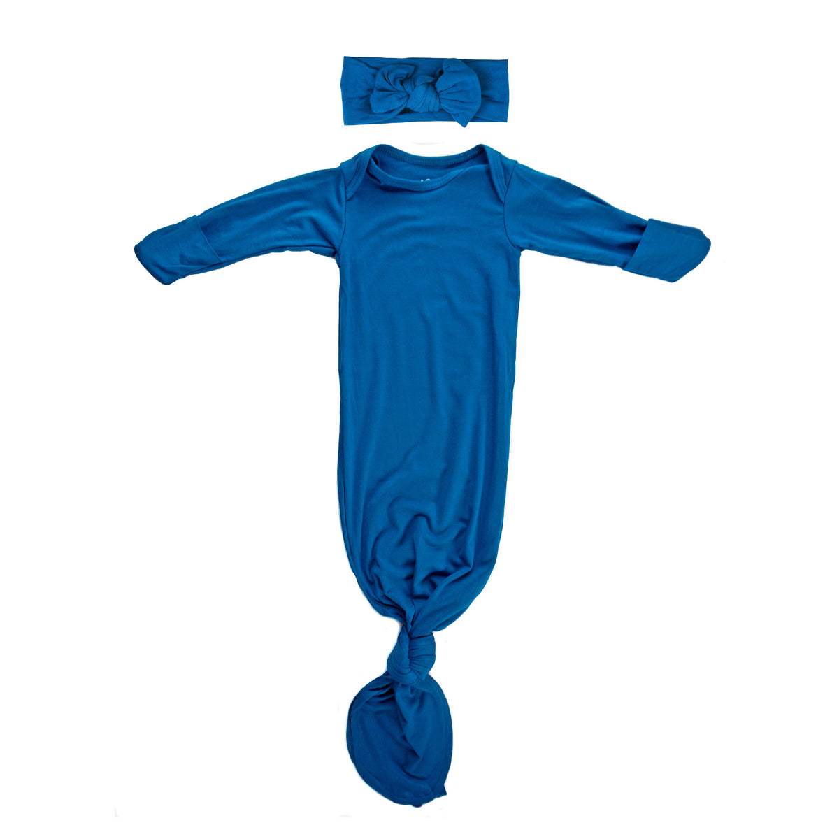 Blue Knotted Gown and hat