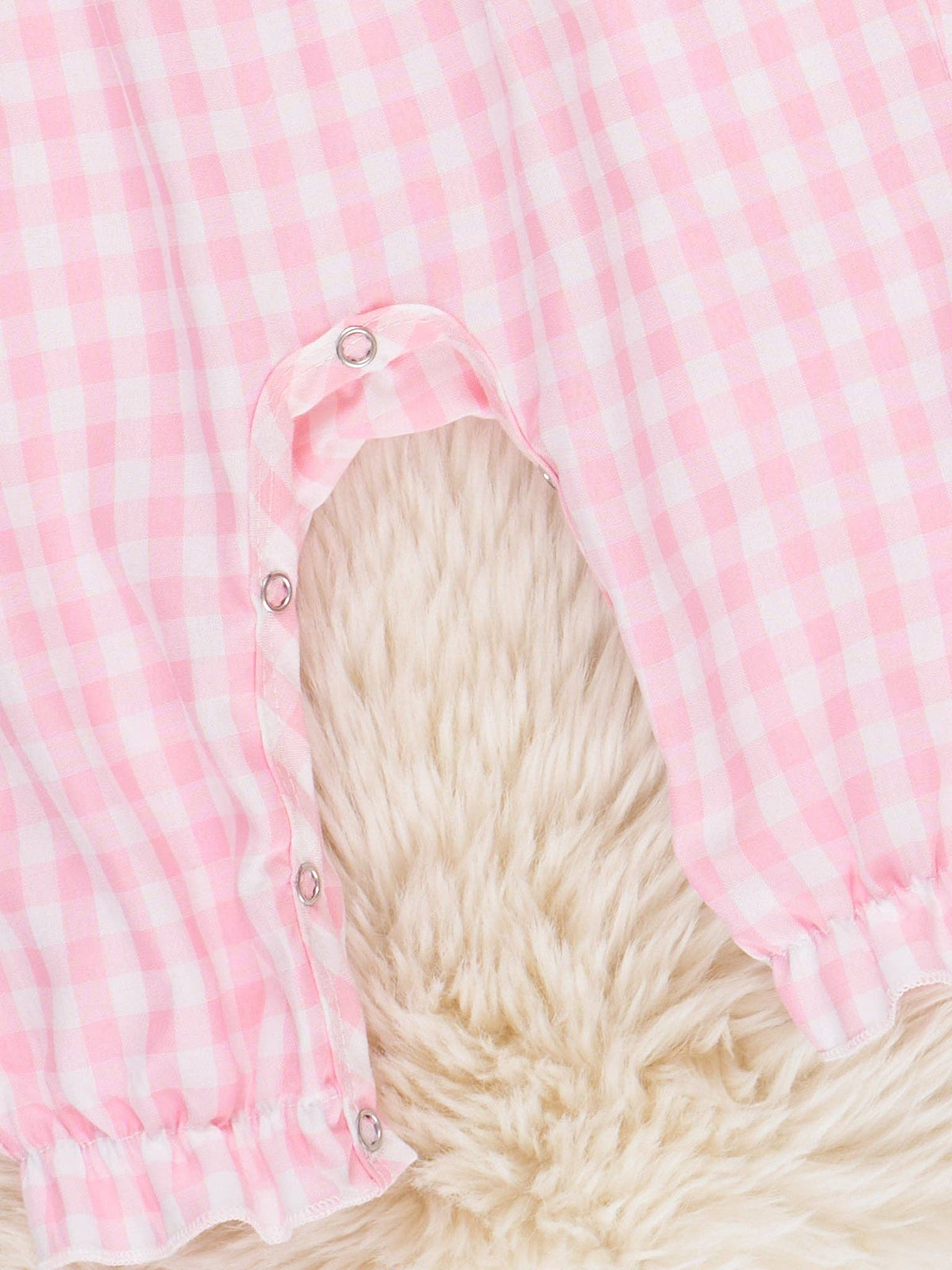 Embroidered Gingham Pumpkin Picnic Romper