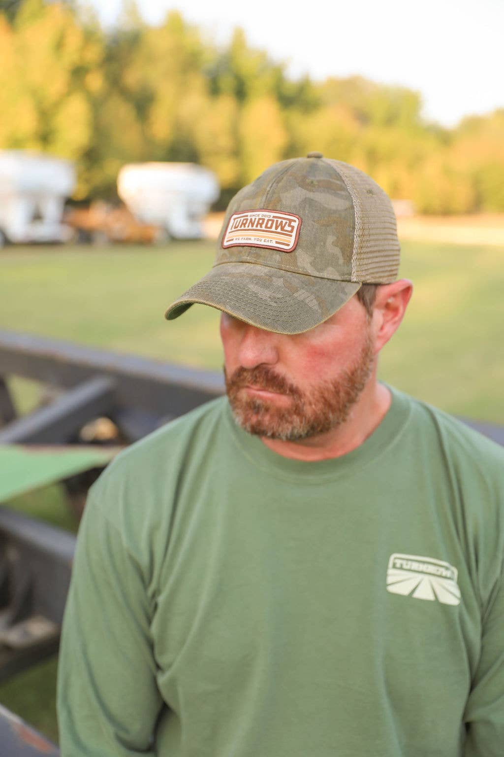 Retro Patch Trucker Cap (Camo)