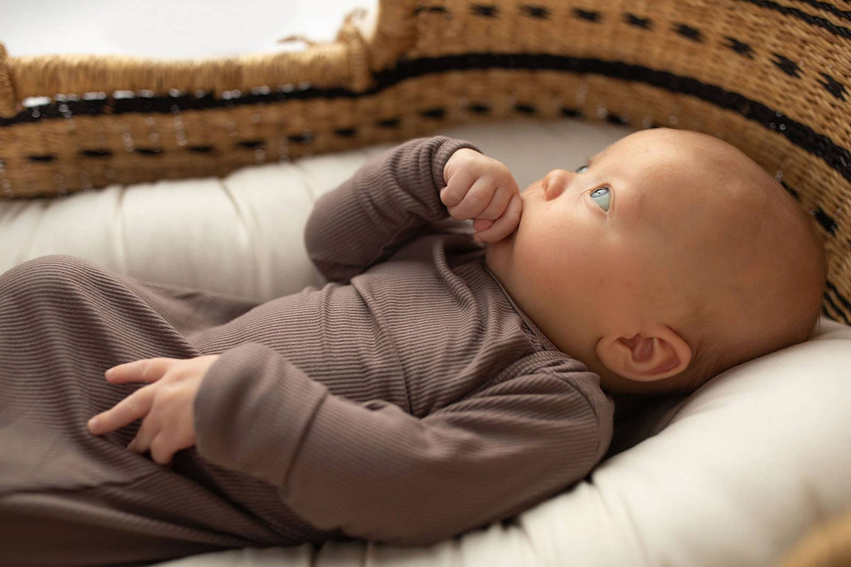 Cocoa Brown Ribbed Knotted Gown