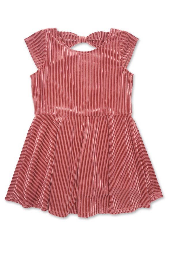Toddler's Velvet Holidays Dress w/ Back Bow