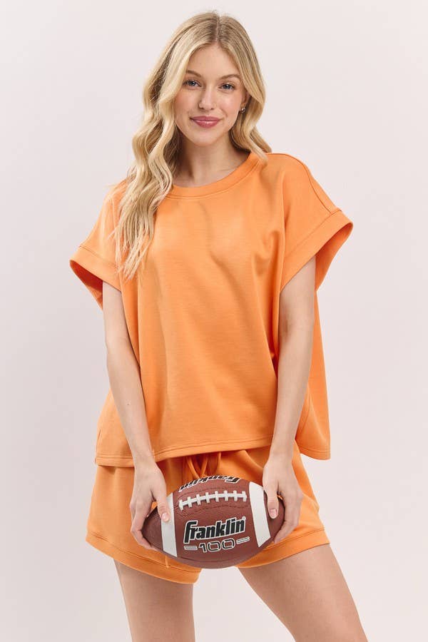 Mineral Washed Top and Shorts Set