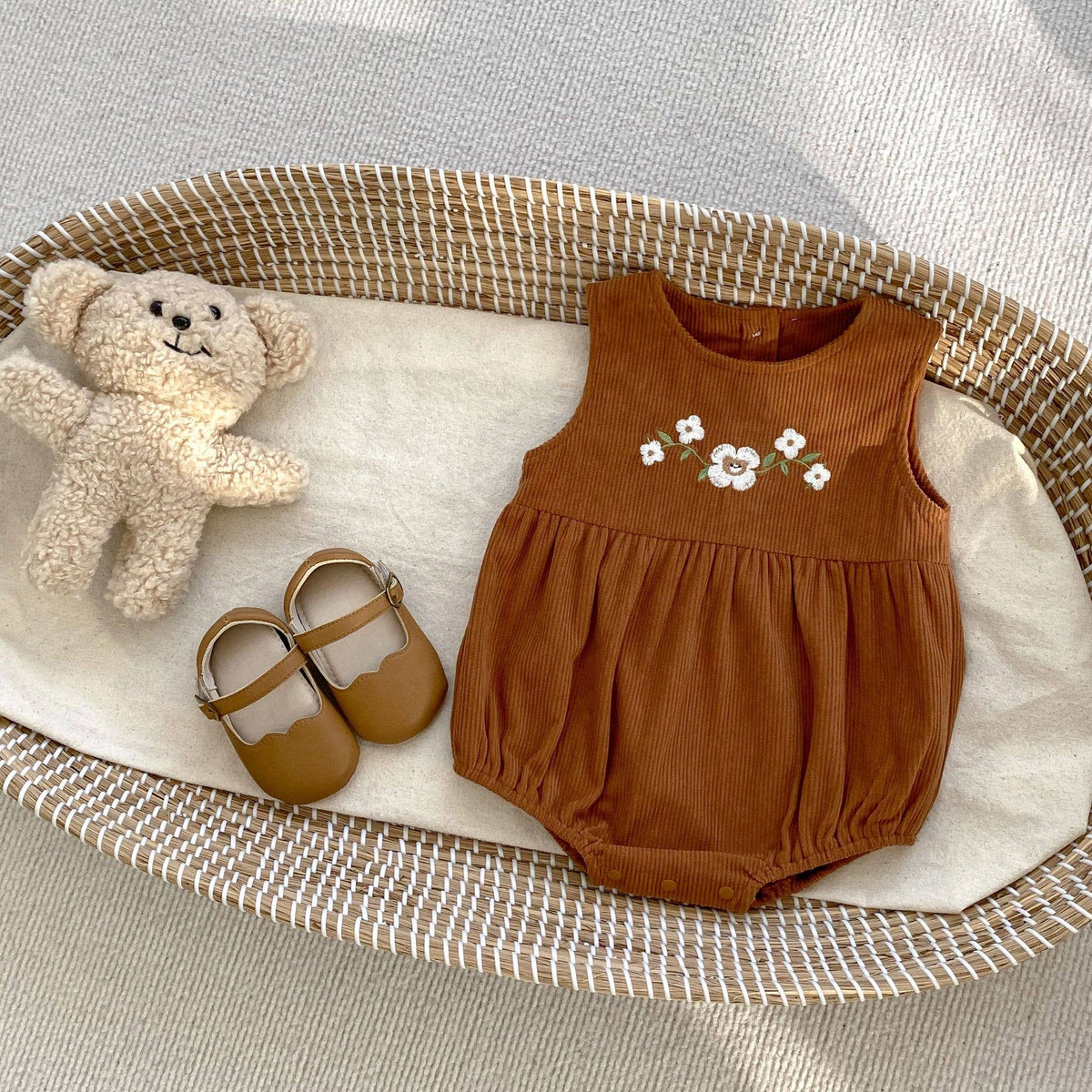 Baby Girl Floral Round Romper Multicolor