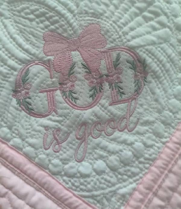 Heirloom Quilt - Baby Quilt Blanket Swaddle Monogram