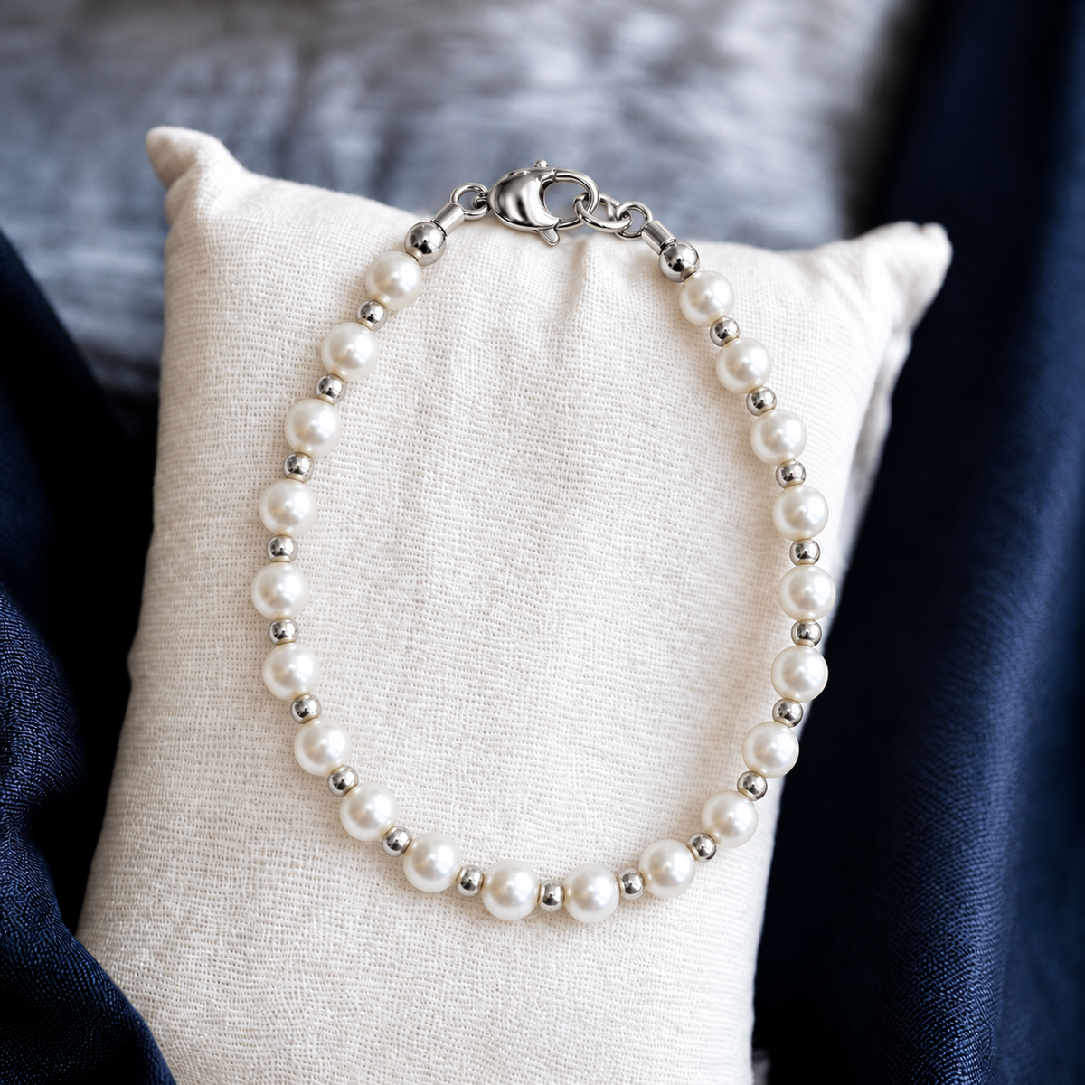 Classic Pearls (RP-1 White) Bracelet, Children's Jewelry