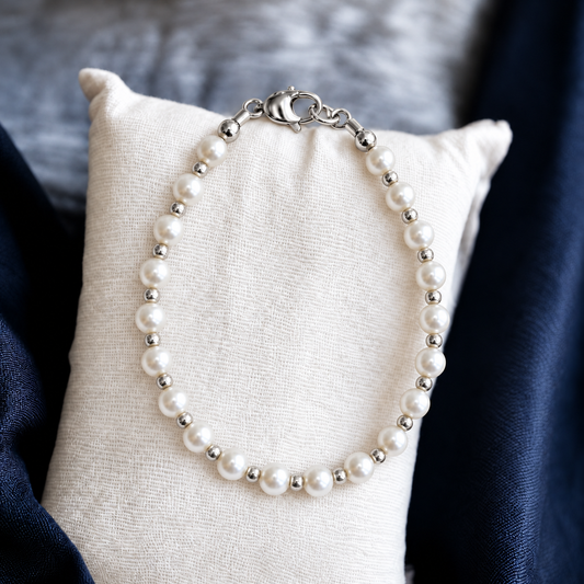 Classic Pearls (RP-1 White) Bracelet, Children's Jewelry