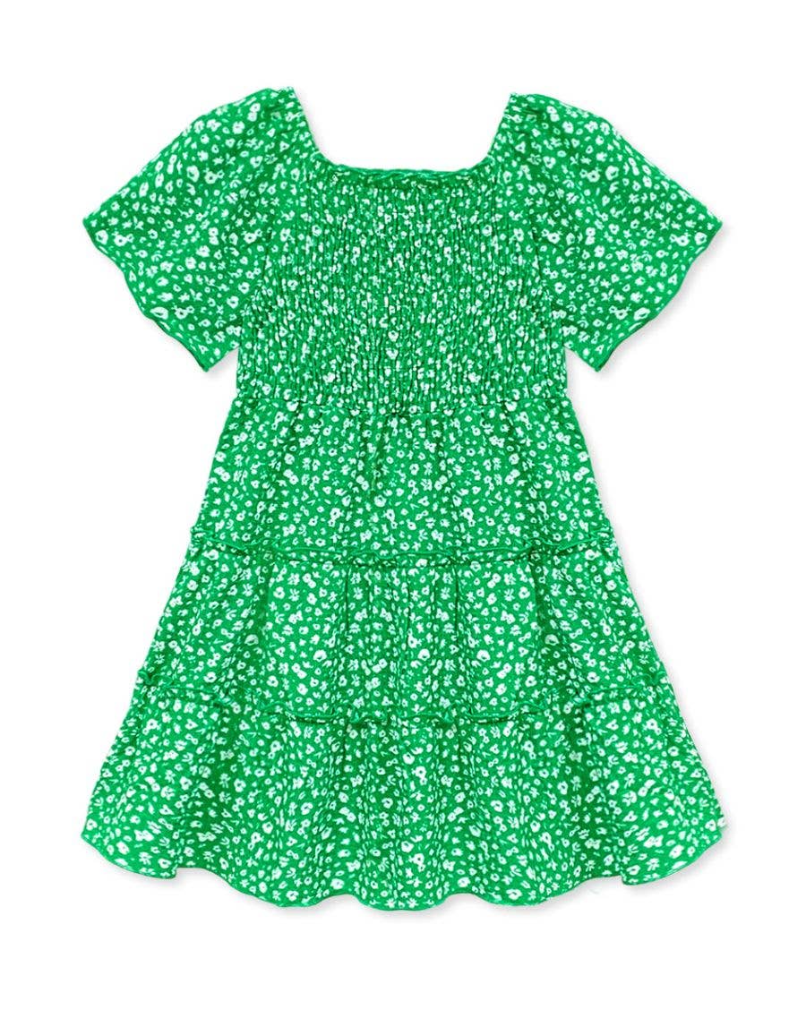 Girl's Crepe Flare Dress w/ 3 Tiers