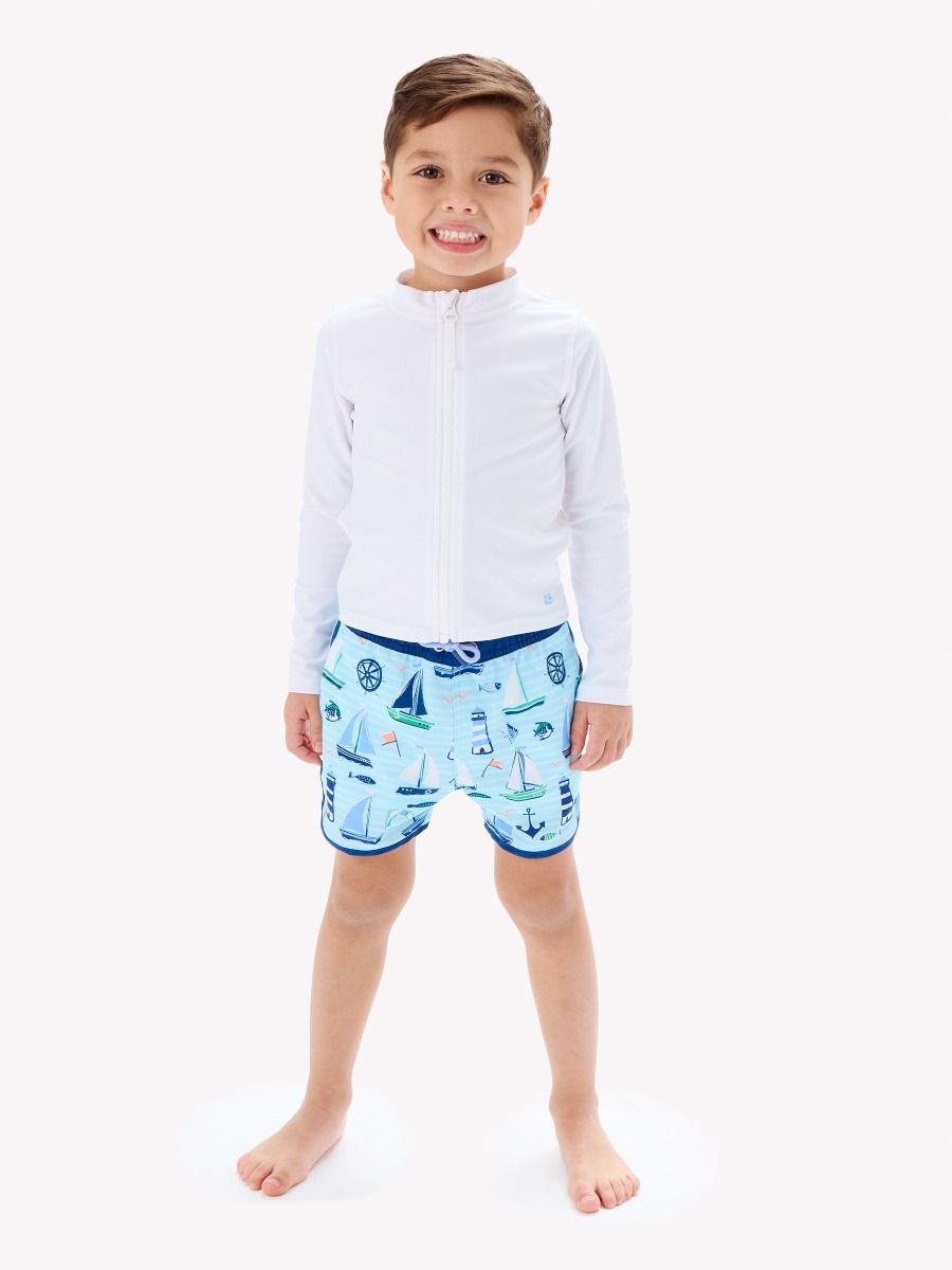 Blue Sweet Sails Swim Trunks