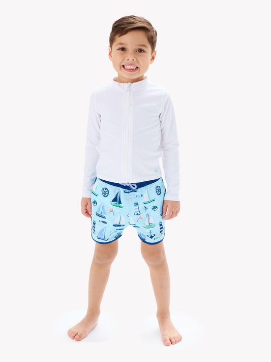 Blue Sweet Sails Swim Trunks