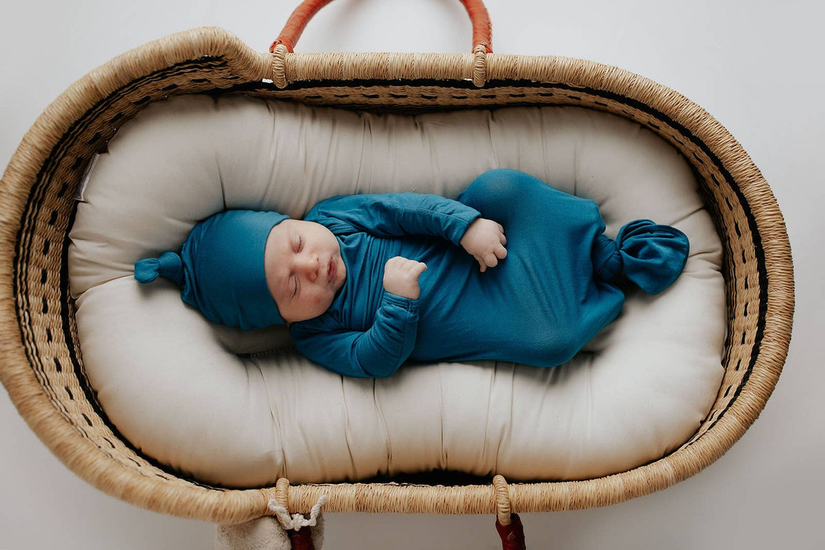 Blue Knotted Gown and hat