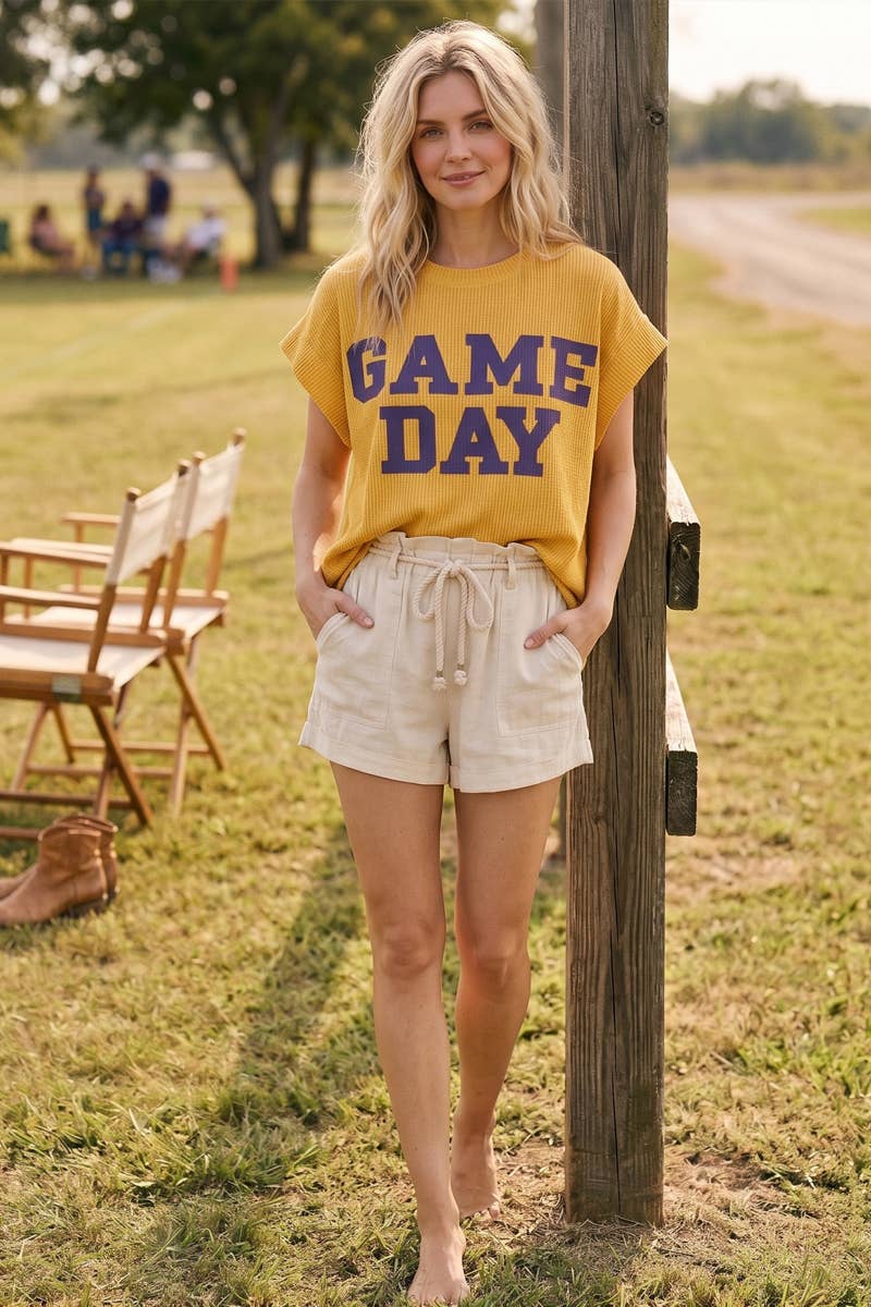 Game day Ribbed Knit Top