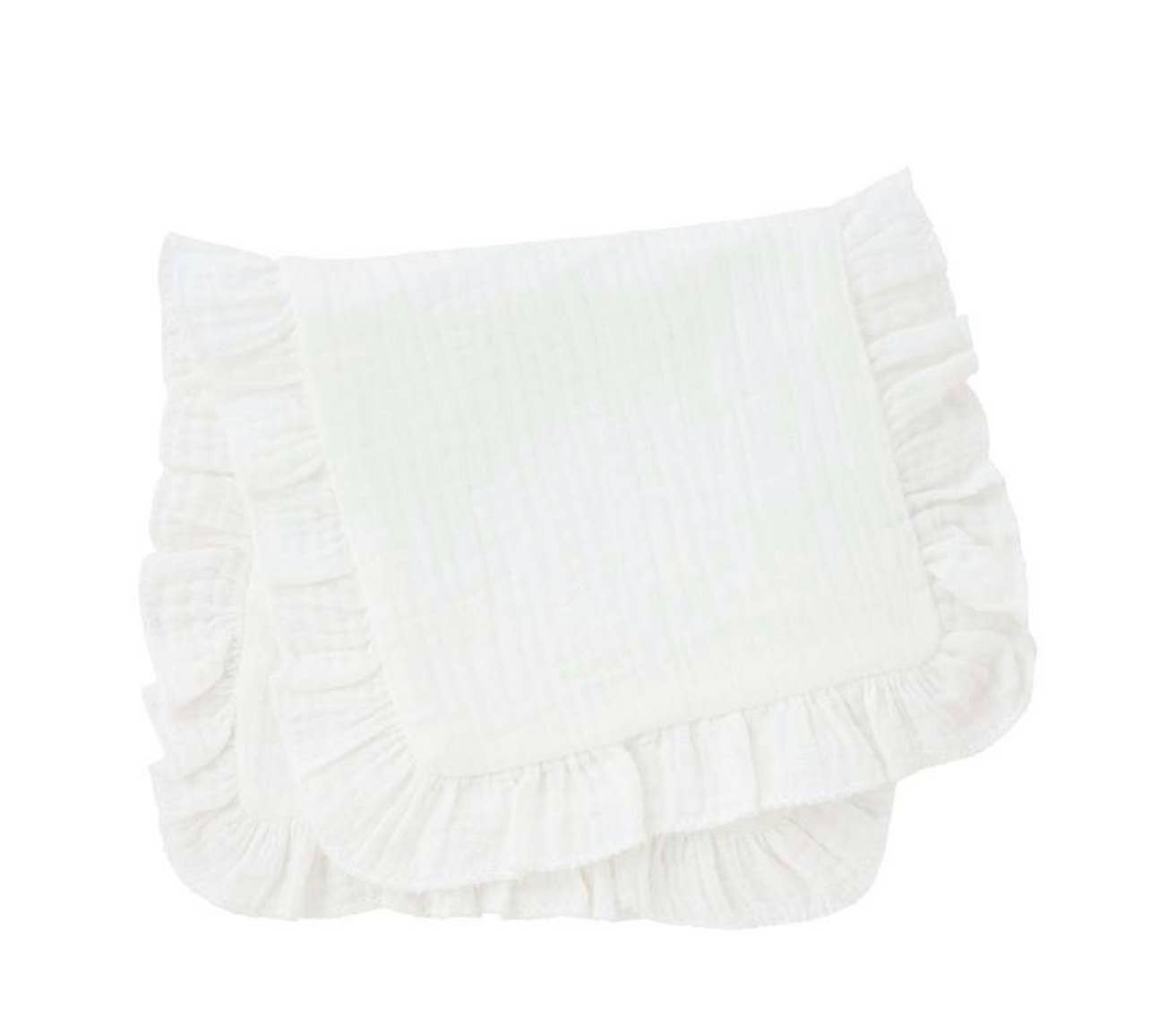 Muslin Ruffle Burp Cloth