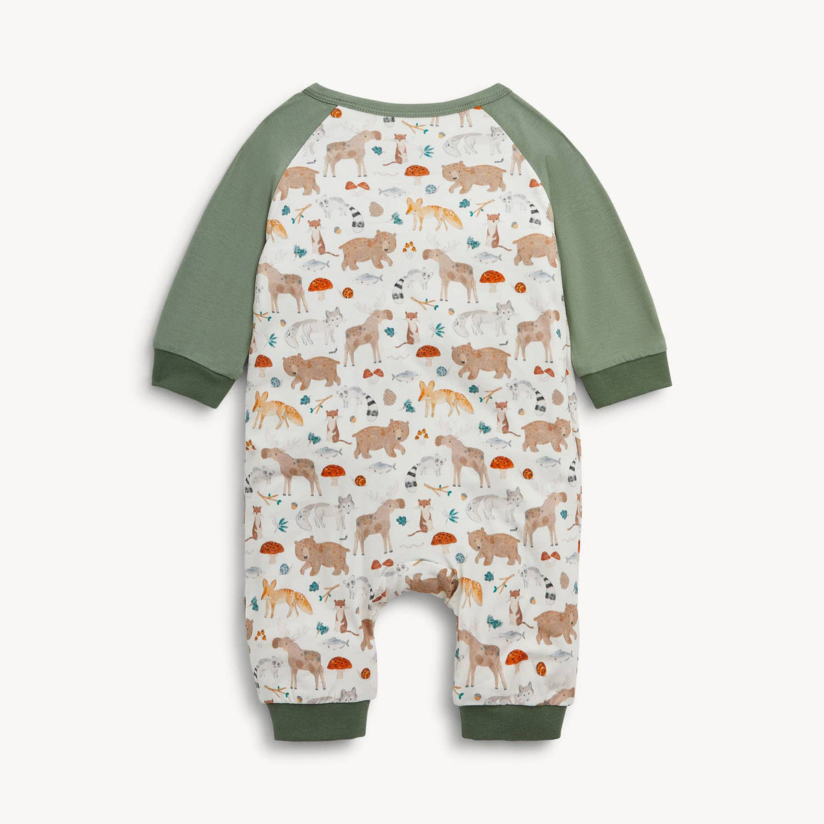 WONDERFUL WILDLIFE MODAL BOYS L/S ROMPER