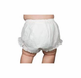 Diaper Cover Eyelet Panty, Double Seated