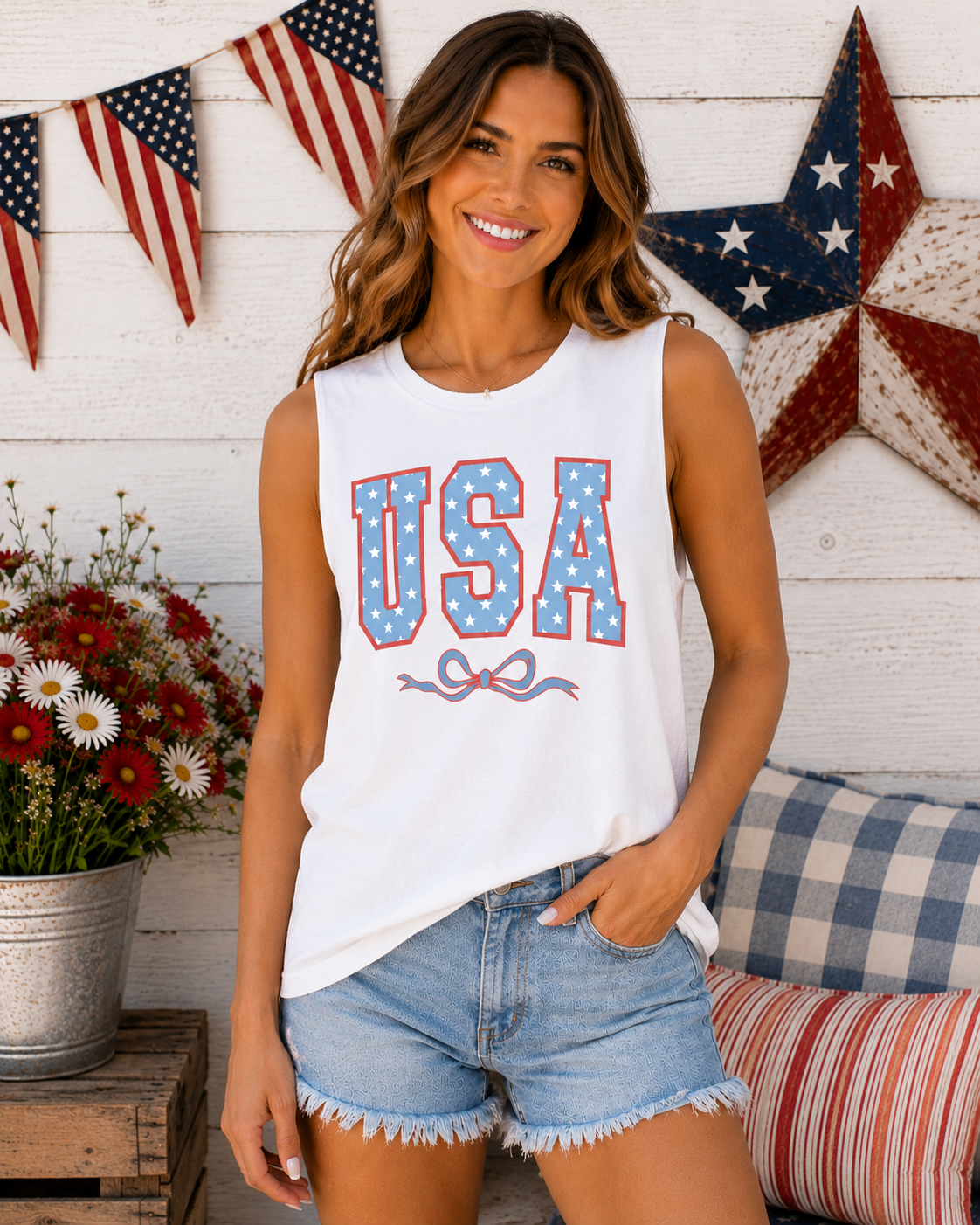 USA Stars & Coquette Tank
