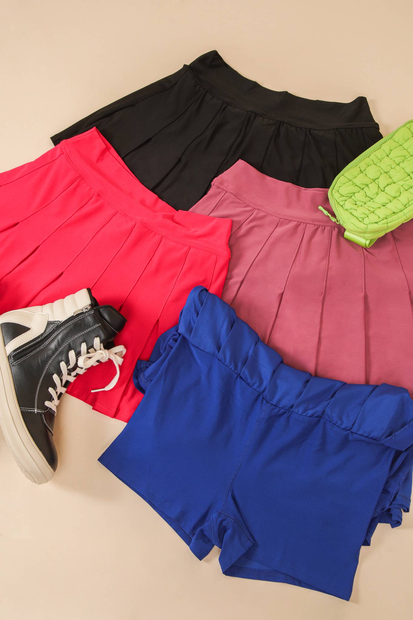 Activewear Pleated Skirt with Short Liner
