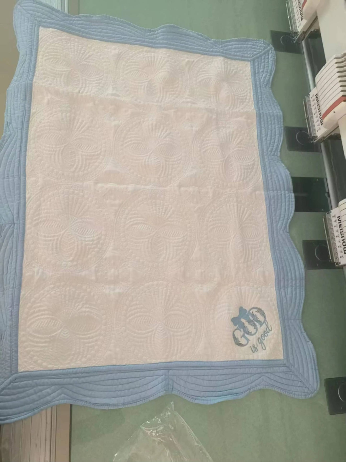 Heirloom Quilt - Baby Quilt Blanket Swaddle Monogram