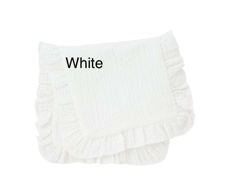 Muslin Ruffle Burp Cloth