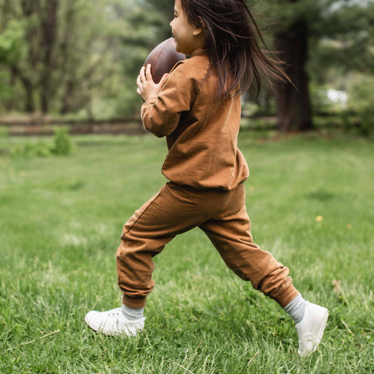 Acid Wash Football Toddler Sweatshirt Set