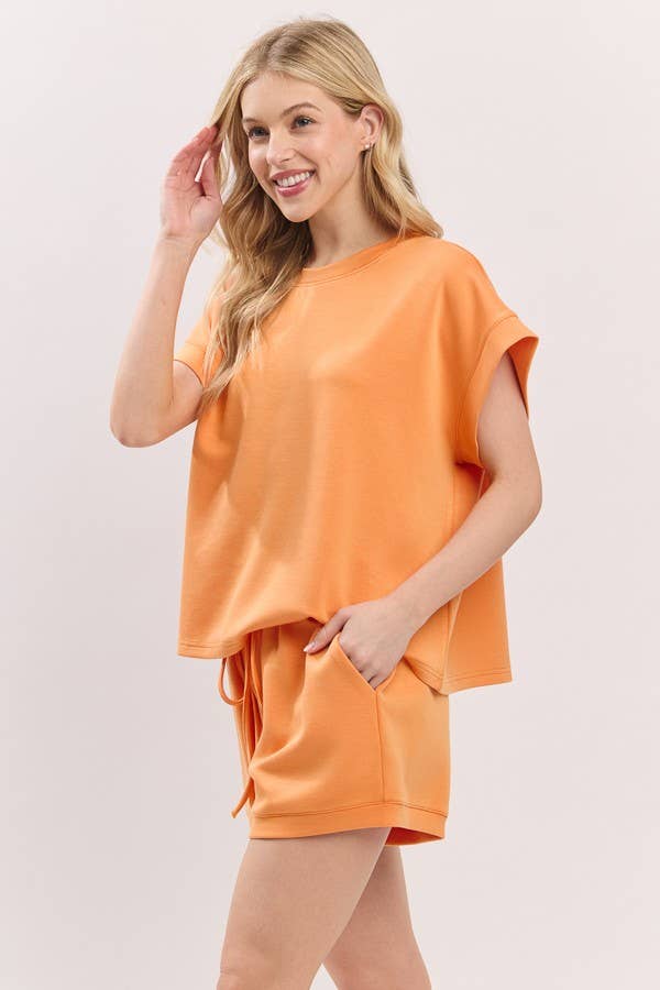Mineral Washed Top and Shorts Set