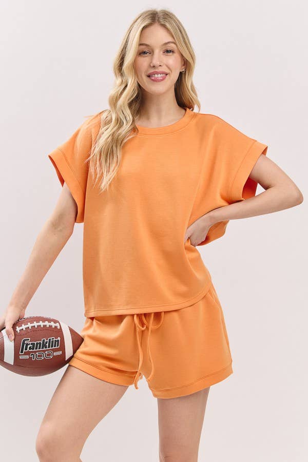 Mineral Washed Top and Shorts Set