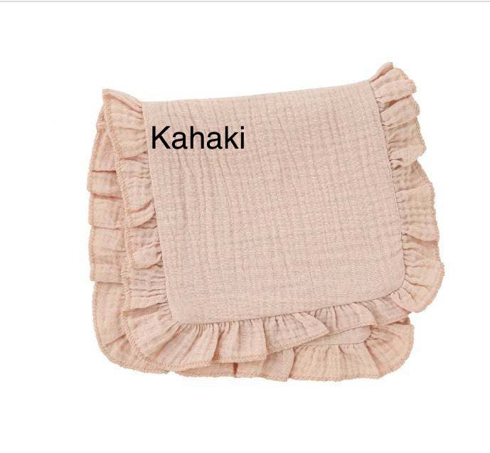Muslin Ruffle Burp Cloth