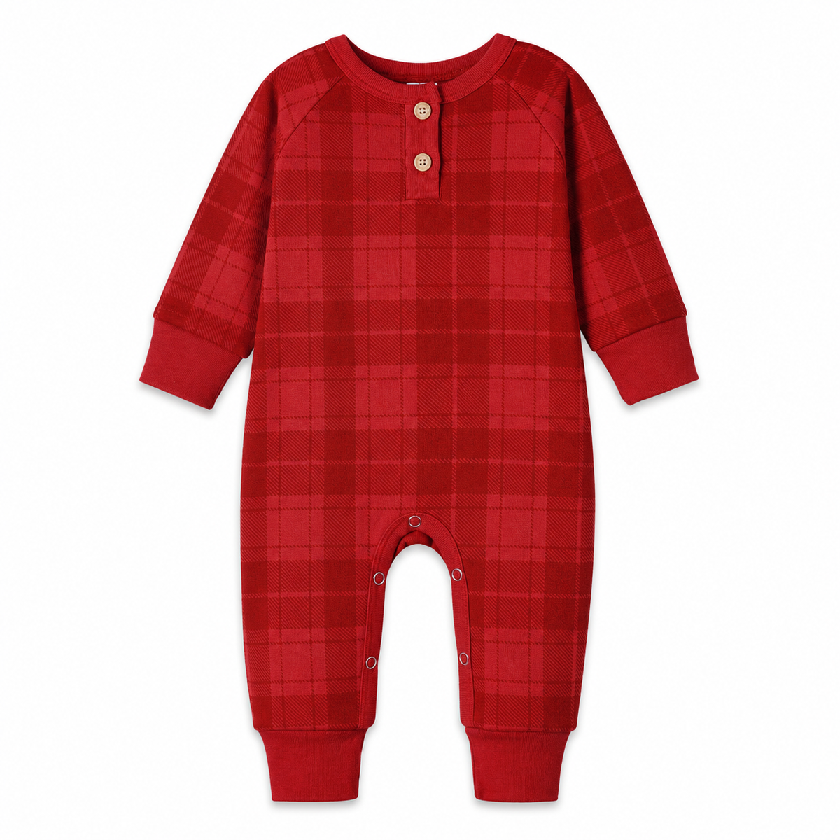 Plaid Baby Boy Christmas Romper