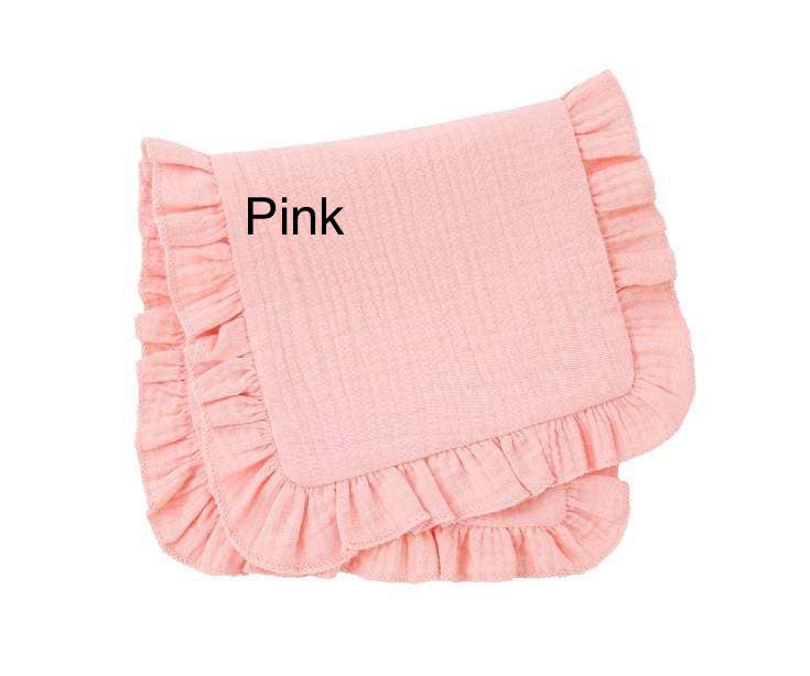 Muslin Ruffle Burp Cloth
