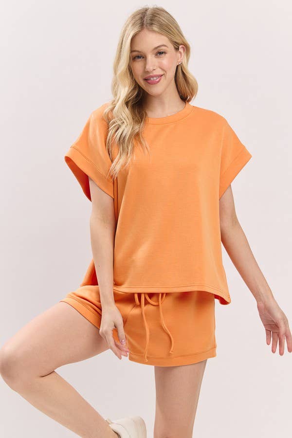 Mineral Washed Top and Shorts Set
