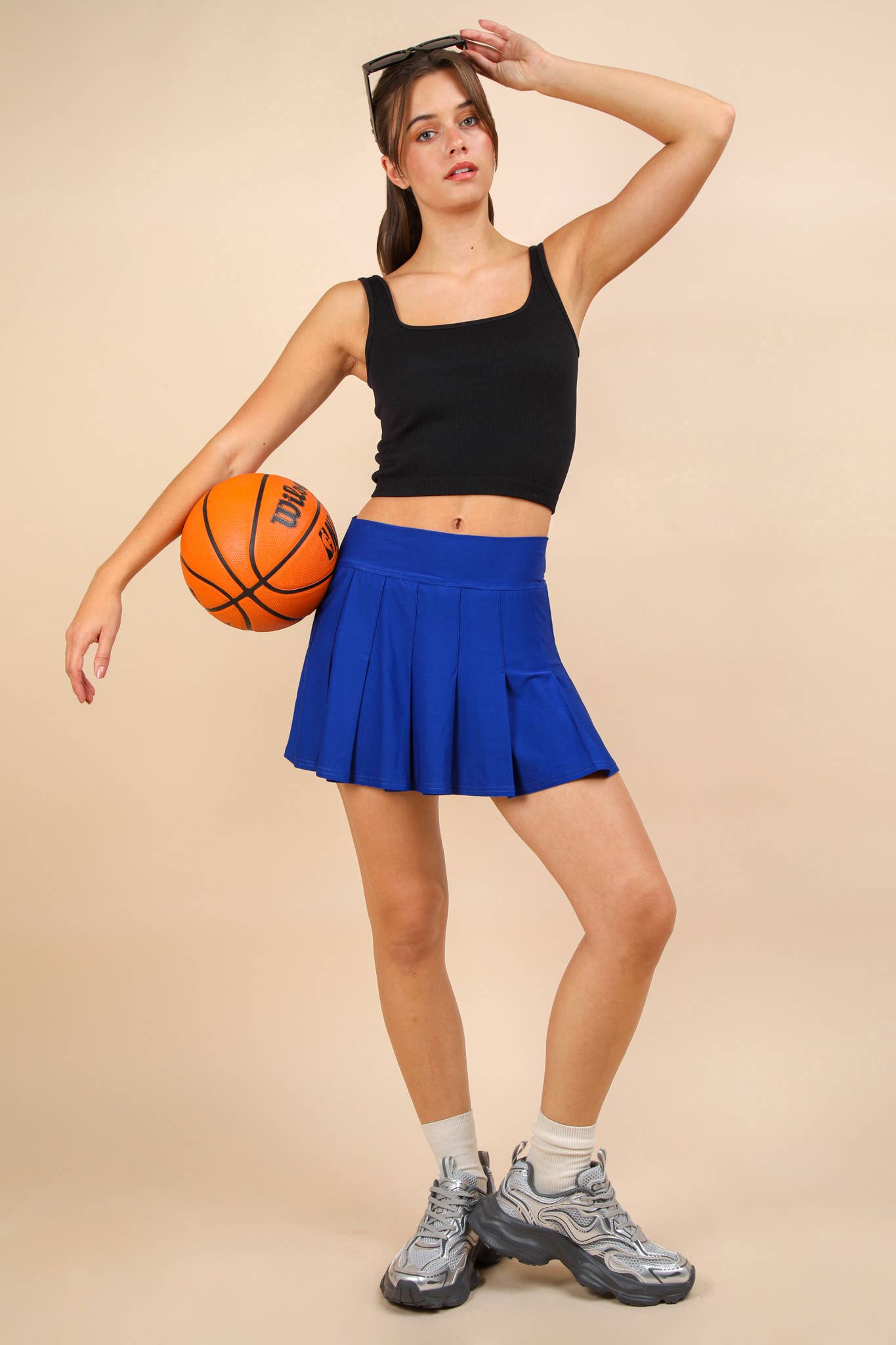 Activewear Pleated Skirt with Short Liner