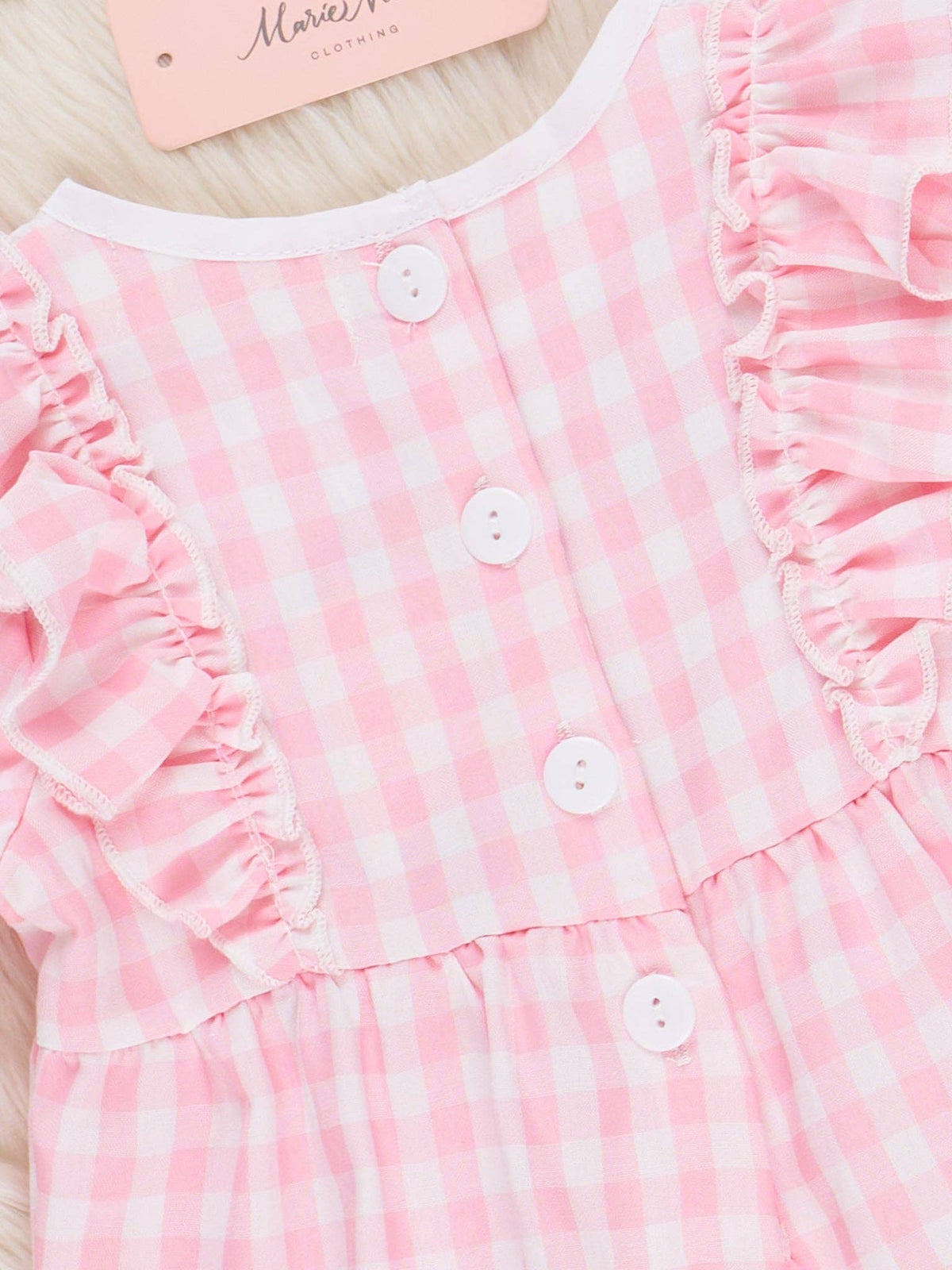 Embroidered Gingham Pumpkin Picnic Romper