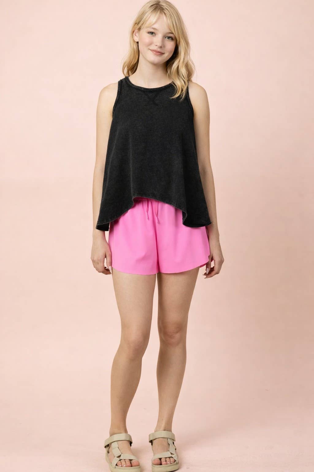 Side Overlap Activewear Shorts W/ Shorts Lining